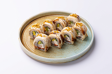 Ролл с масляной рыбой и угрём